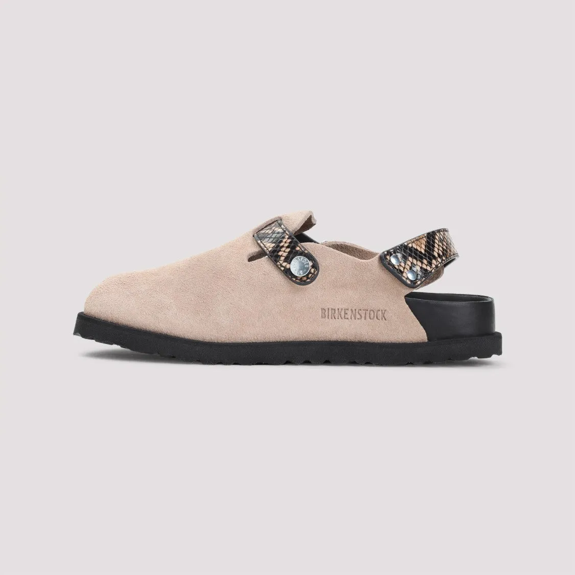 1774 Natural Beige Snake Suede Leather Tokio Sandals