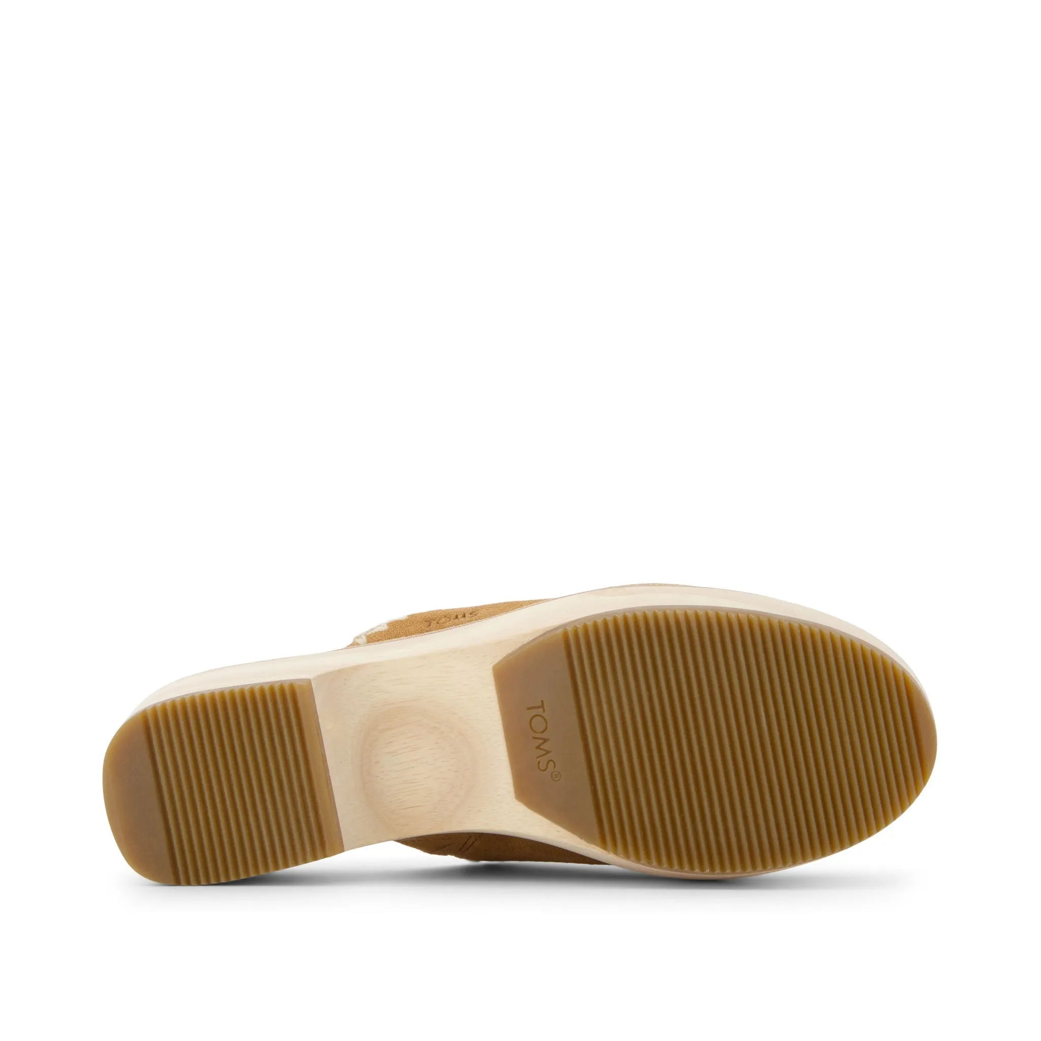 Addison Brown Suede Deco Stitch Clog Heel