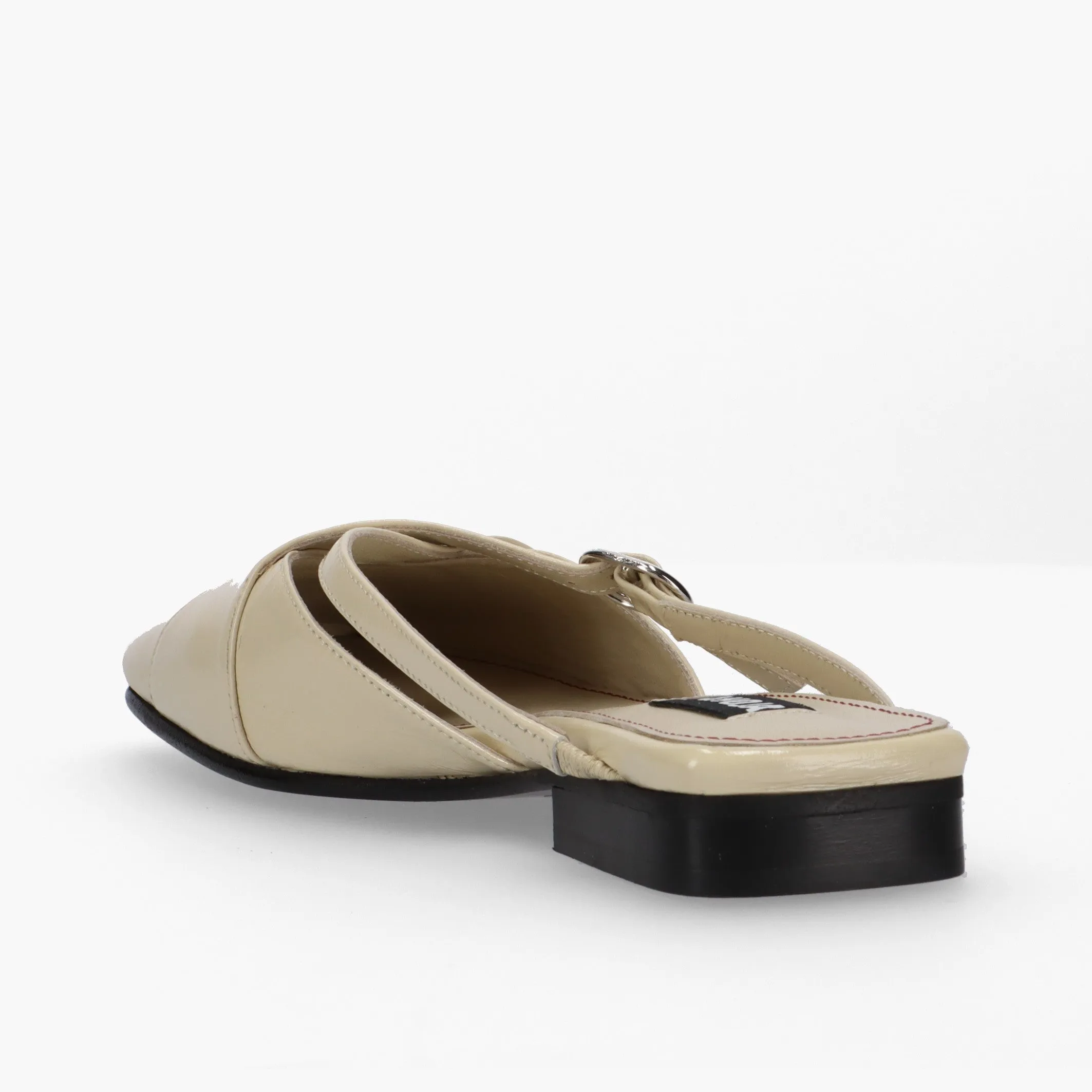 Adria Onix Cream Leather Mules