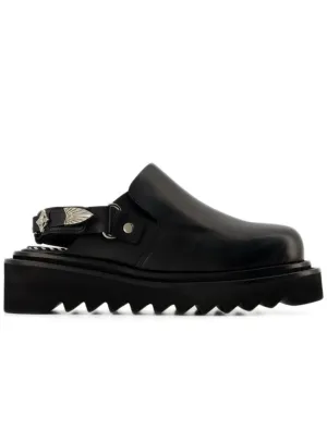 Aj1239 Mules - Black - Leather