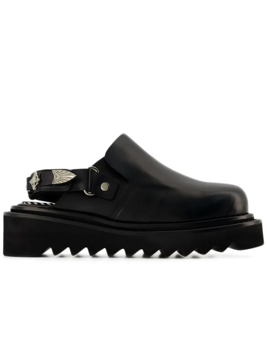 Aj1239 Mules - Black - Leather
