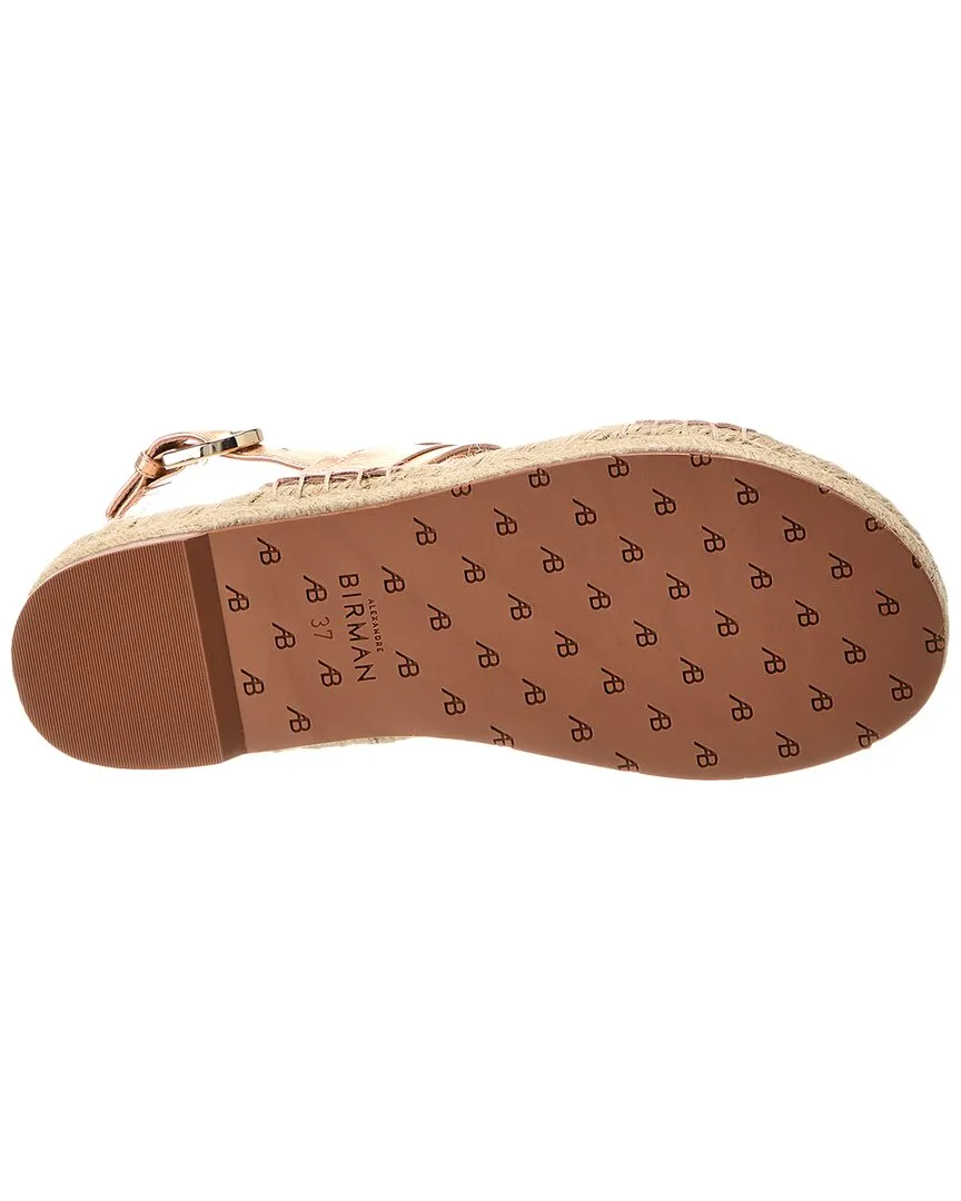 Alexandre Birman Clarita Leather Espadrille Sandal