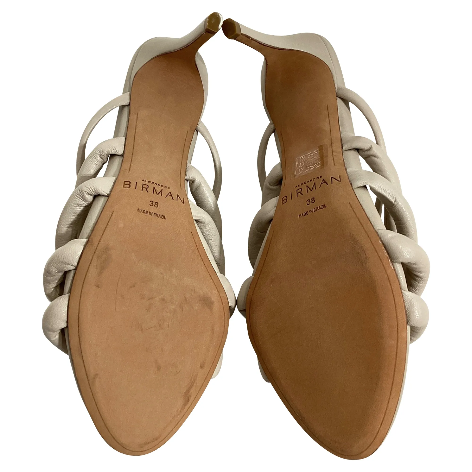 Alexandre Birman Maeva 85 Knotted Sandals In Ivory Leather