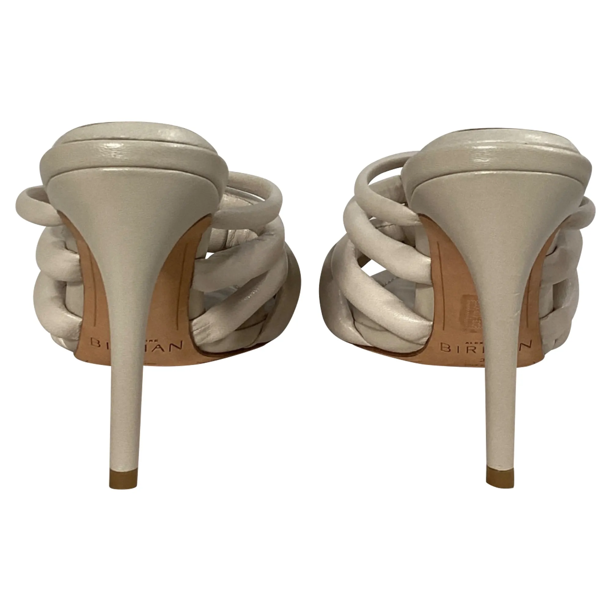 Alexandre Birman Maeva 85 Knotted Sandals In Ivory Leather
