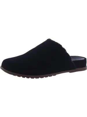 Arlette Womens Suede Faux Fur Lined Mules