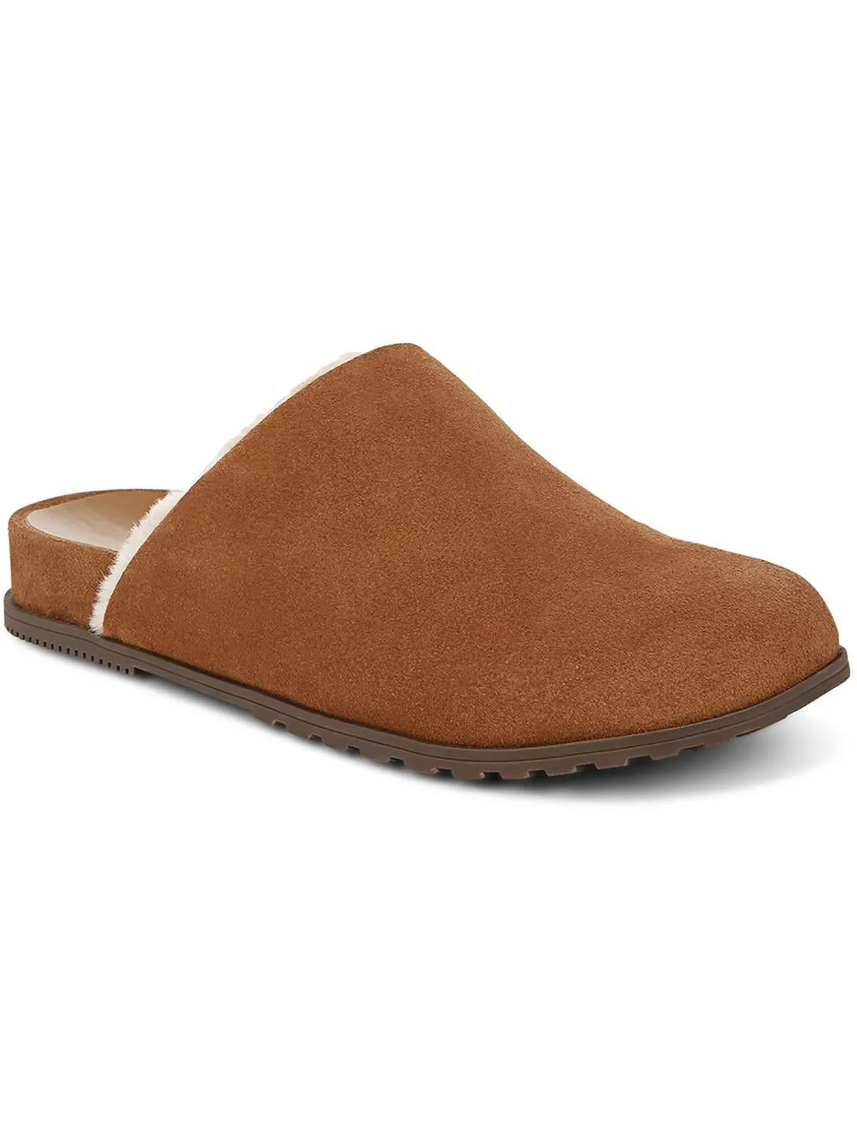Arlette Womens Suede Faux Fur Lined Mules