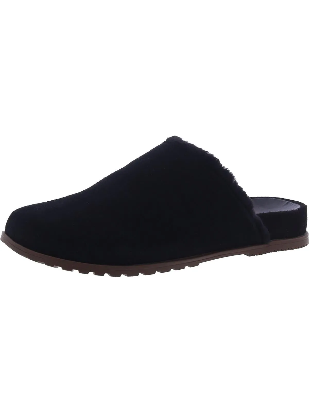 Arlette Womens Suede Faux Fur Lined Mules