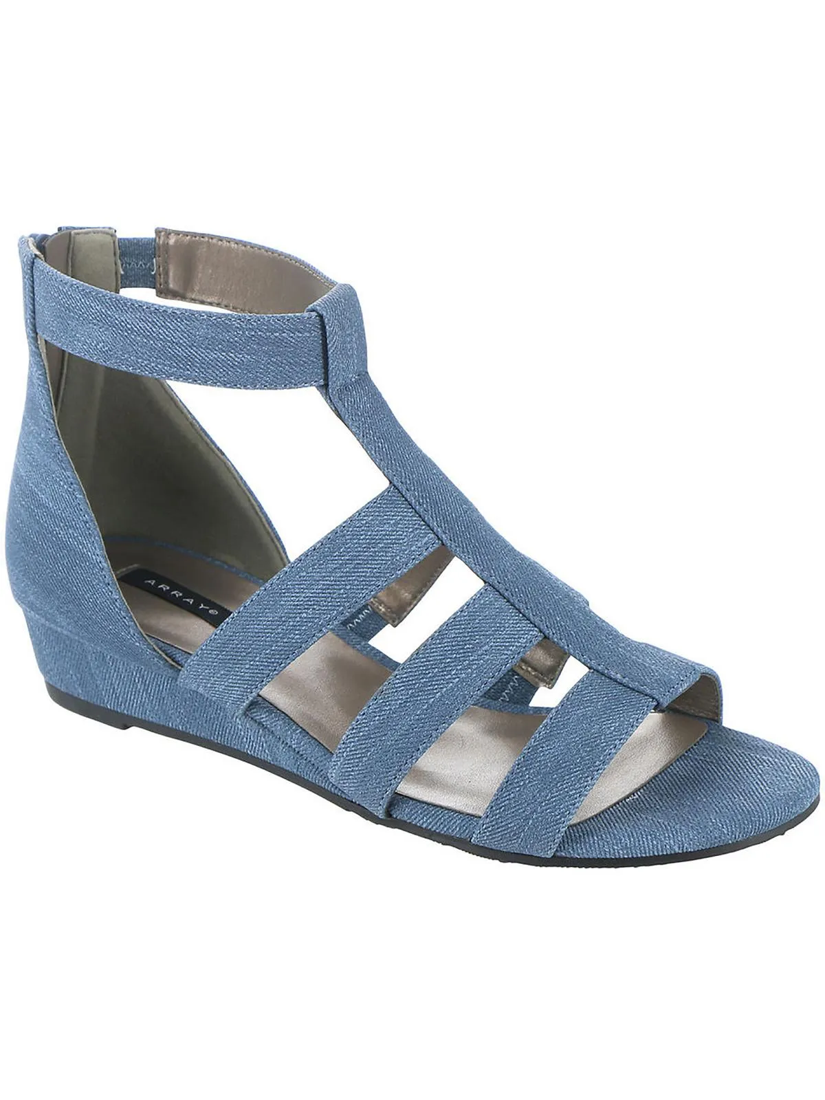 Athena Womens Open Toe Ankle Strap Wedge Sandals
