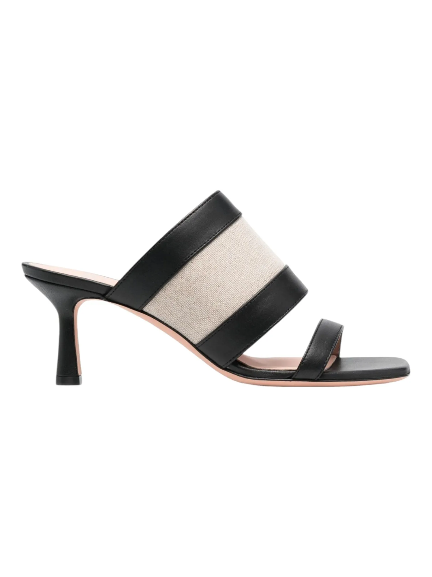 Bally Bianka 6303513 Ladies Two-Tone Black Leather Mules