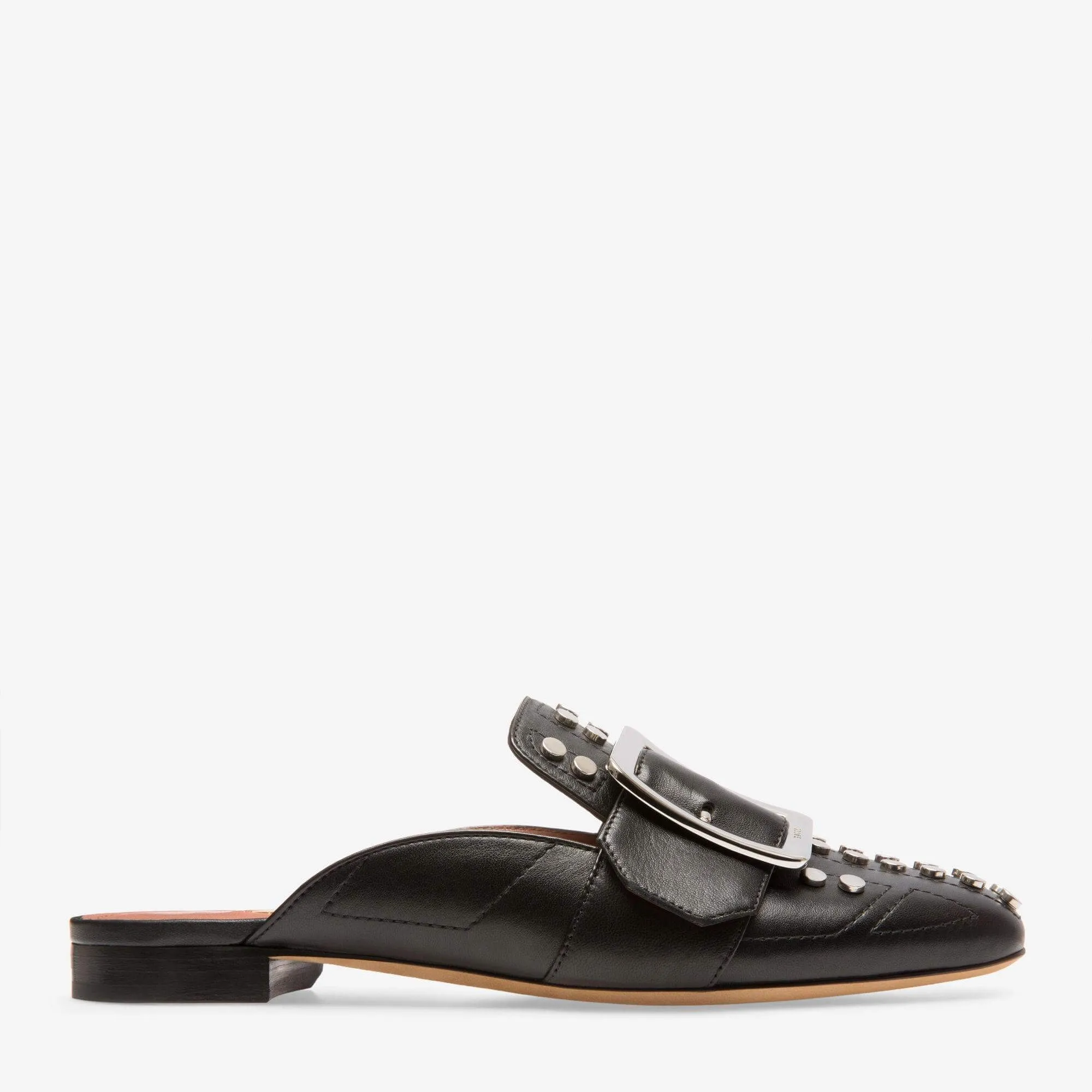 Bally Janesse Women's 6222759 Black Leather Studded Mules