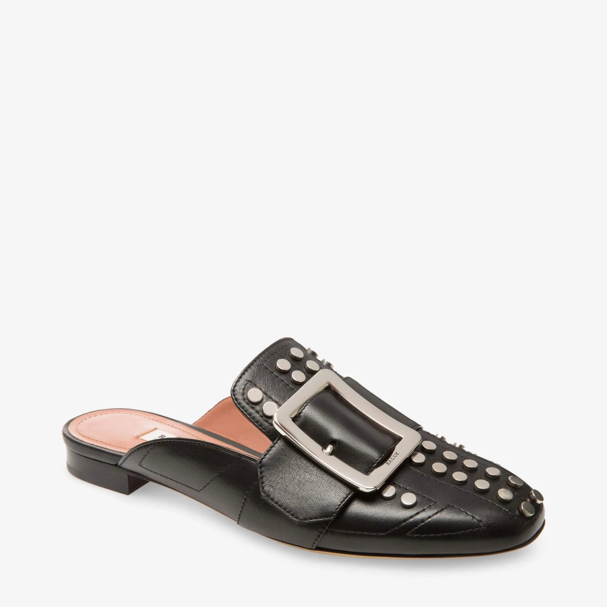 Bally Janesse Women's 6222759 Black Leather Studded Mules