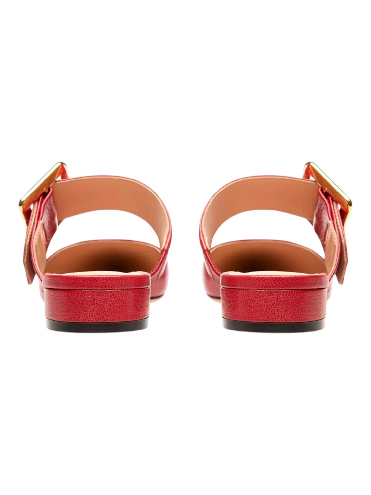 Bally Jemina 6238151 Women's Lipstick Calf Plain Leather Flat Mules