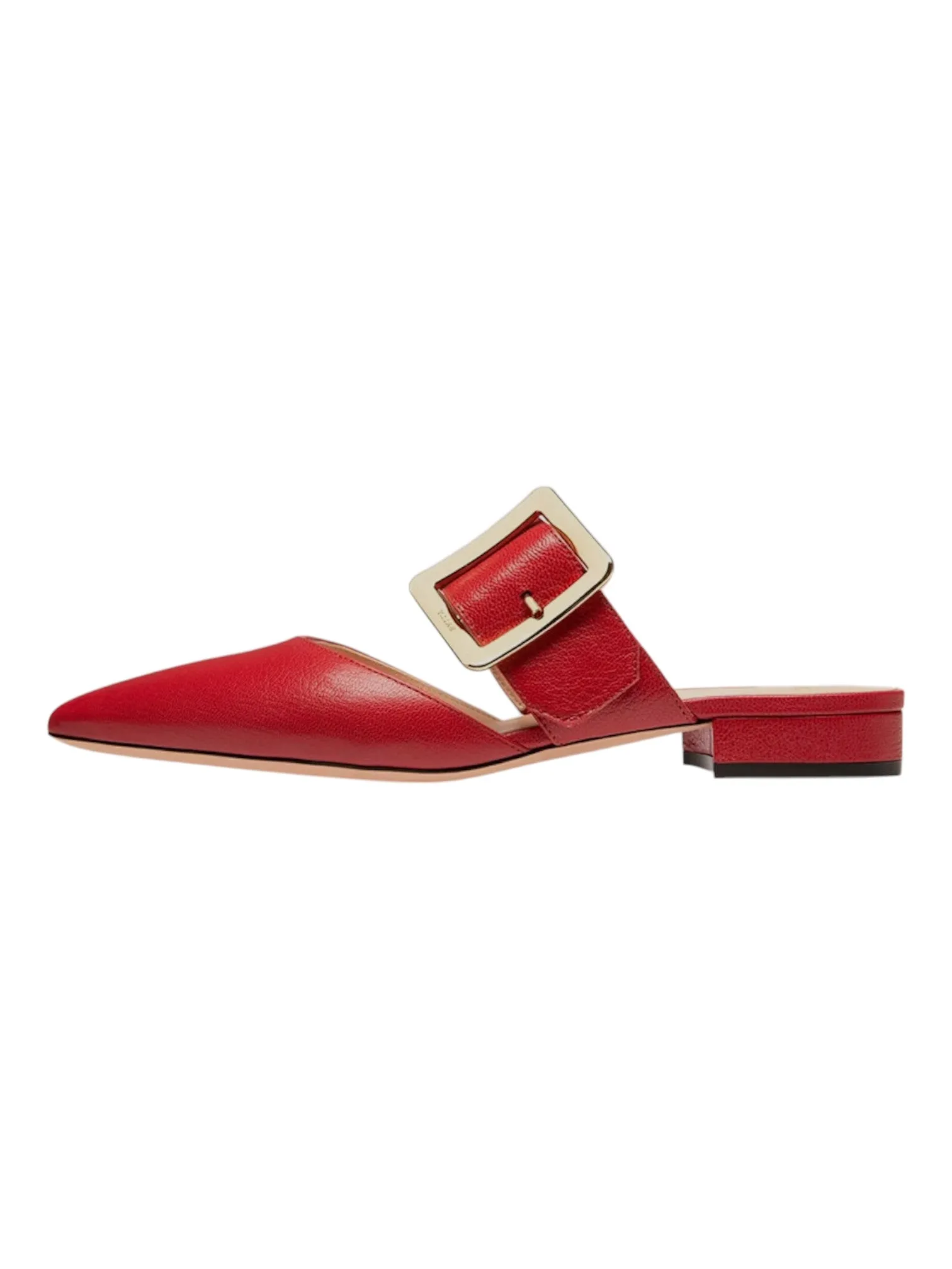 Bally Jemina 6238151 Women's Lipstick Calf Plain Leather Flat Mules