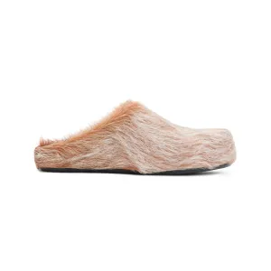Beige Calf Hair Fussbett Sabot