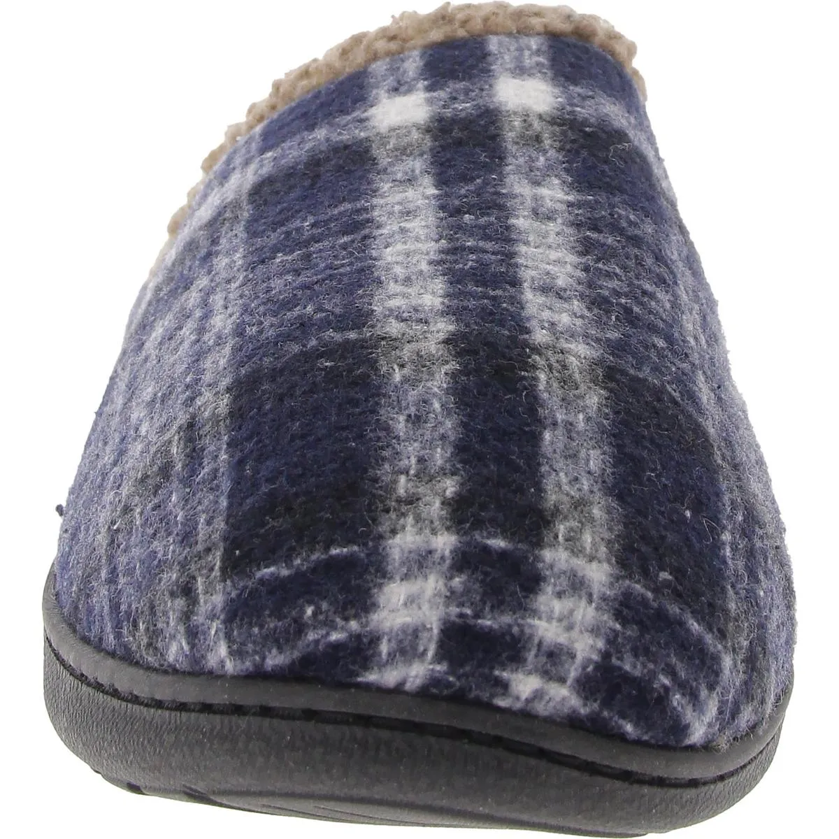 BHFO Womens Fur Lined Casual Loafer Slippers