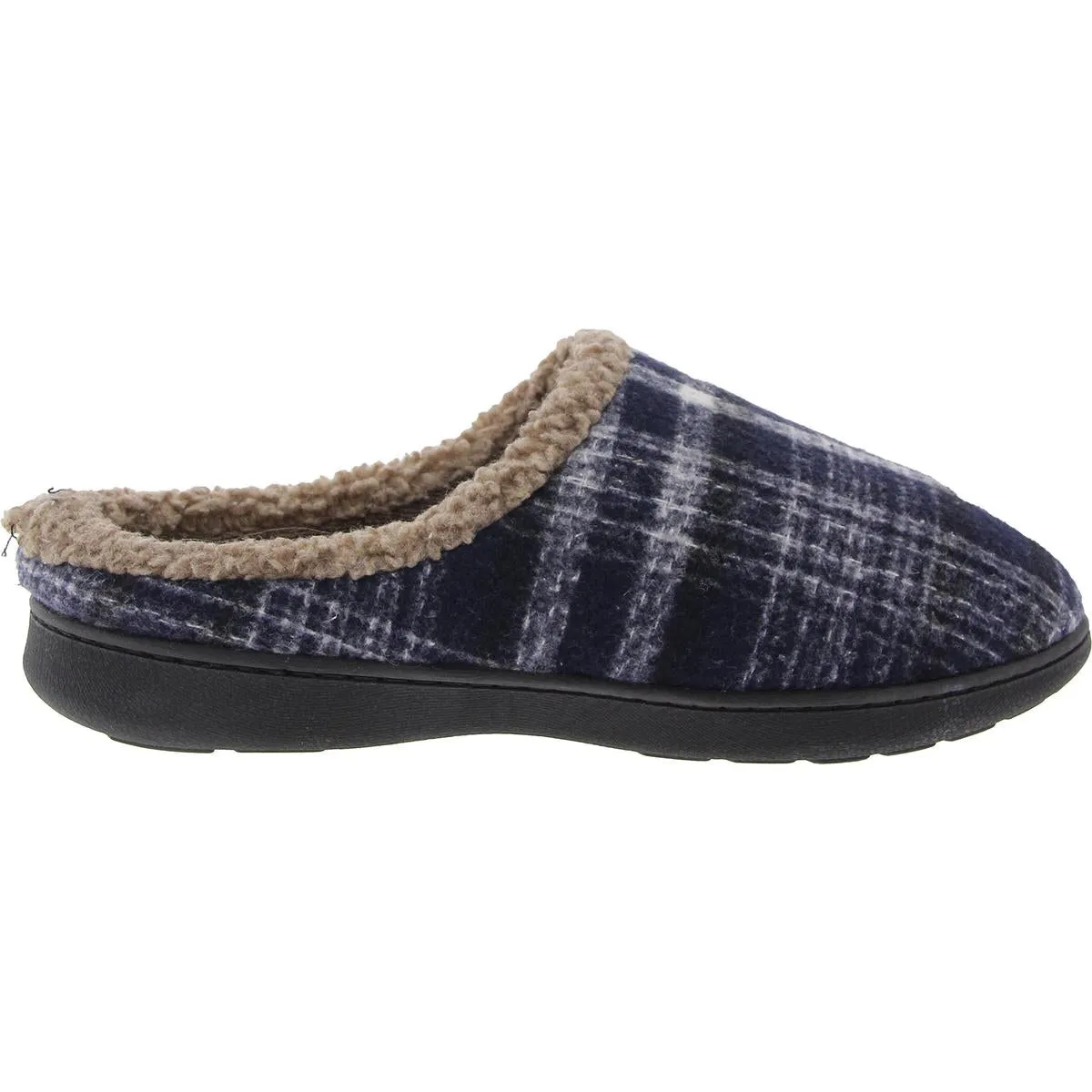 BHFO Womens Fur Lined Casual Loafer Slippers