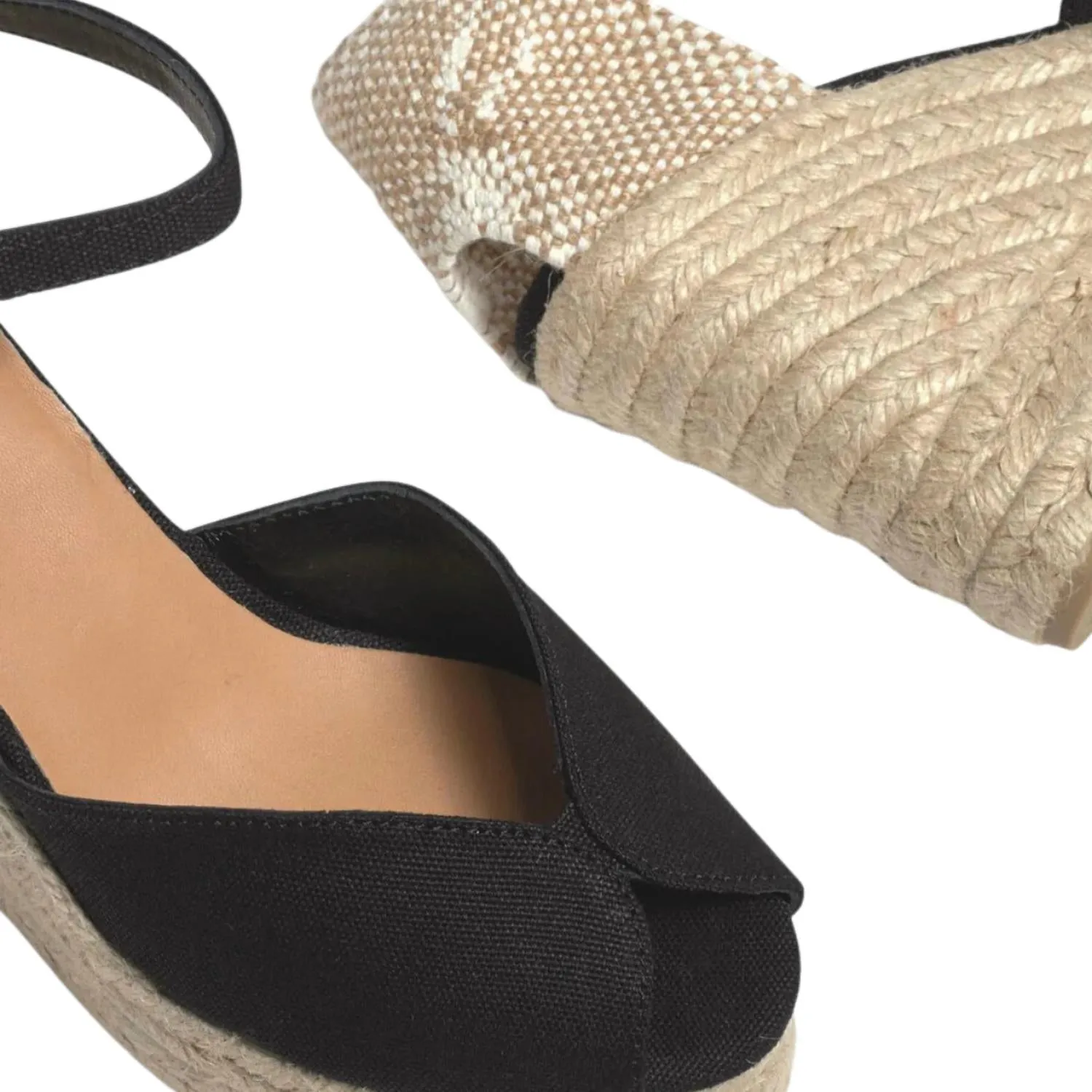 Bianca Wedge Espadrille Sandal In Black