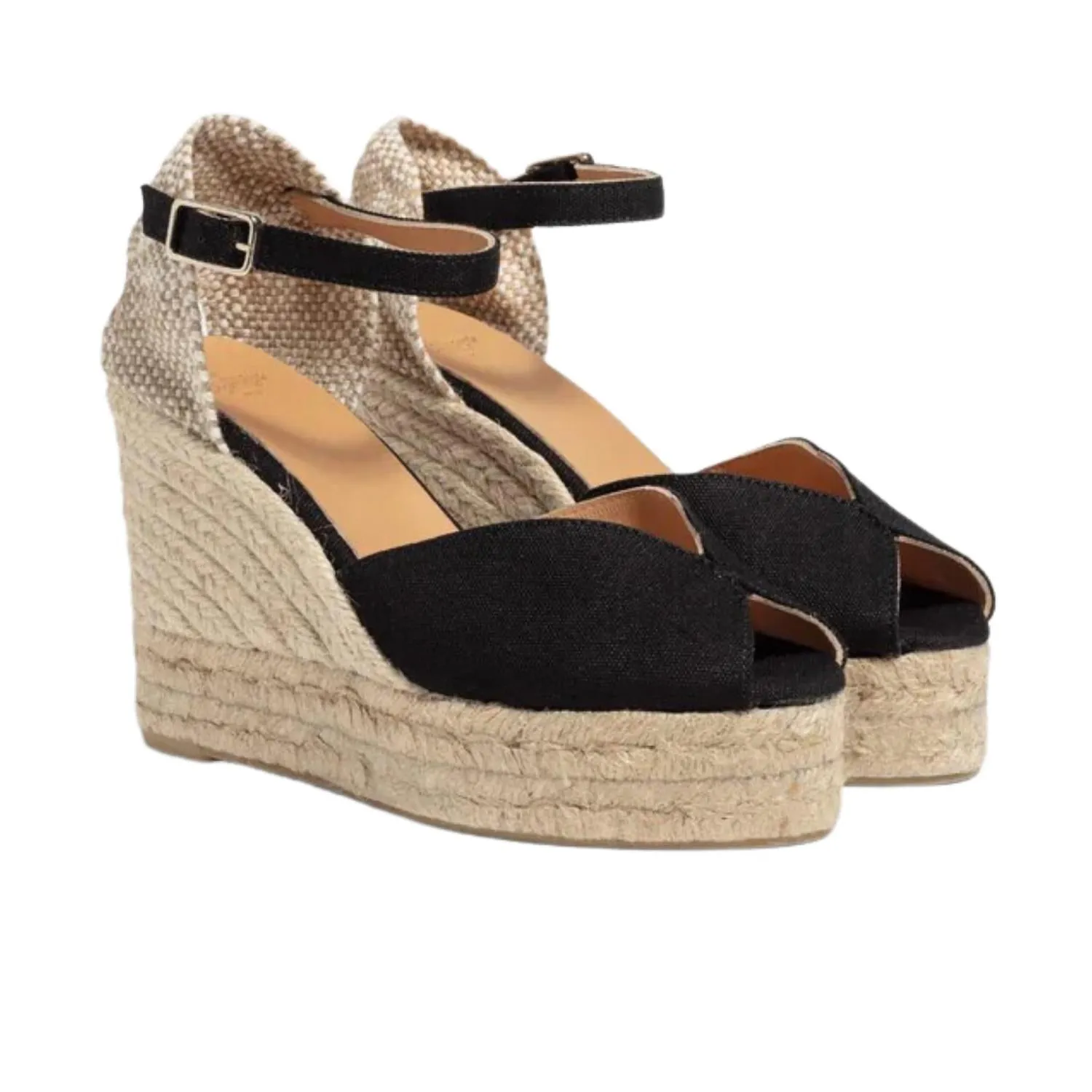 Bianca Wedge Espadrille Sandal In Black