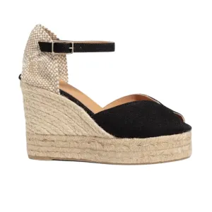 Bianca Wedge Espadrille Sandal In Black