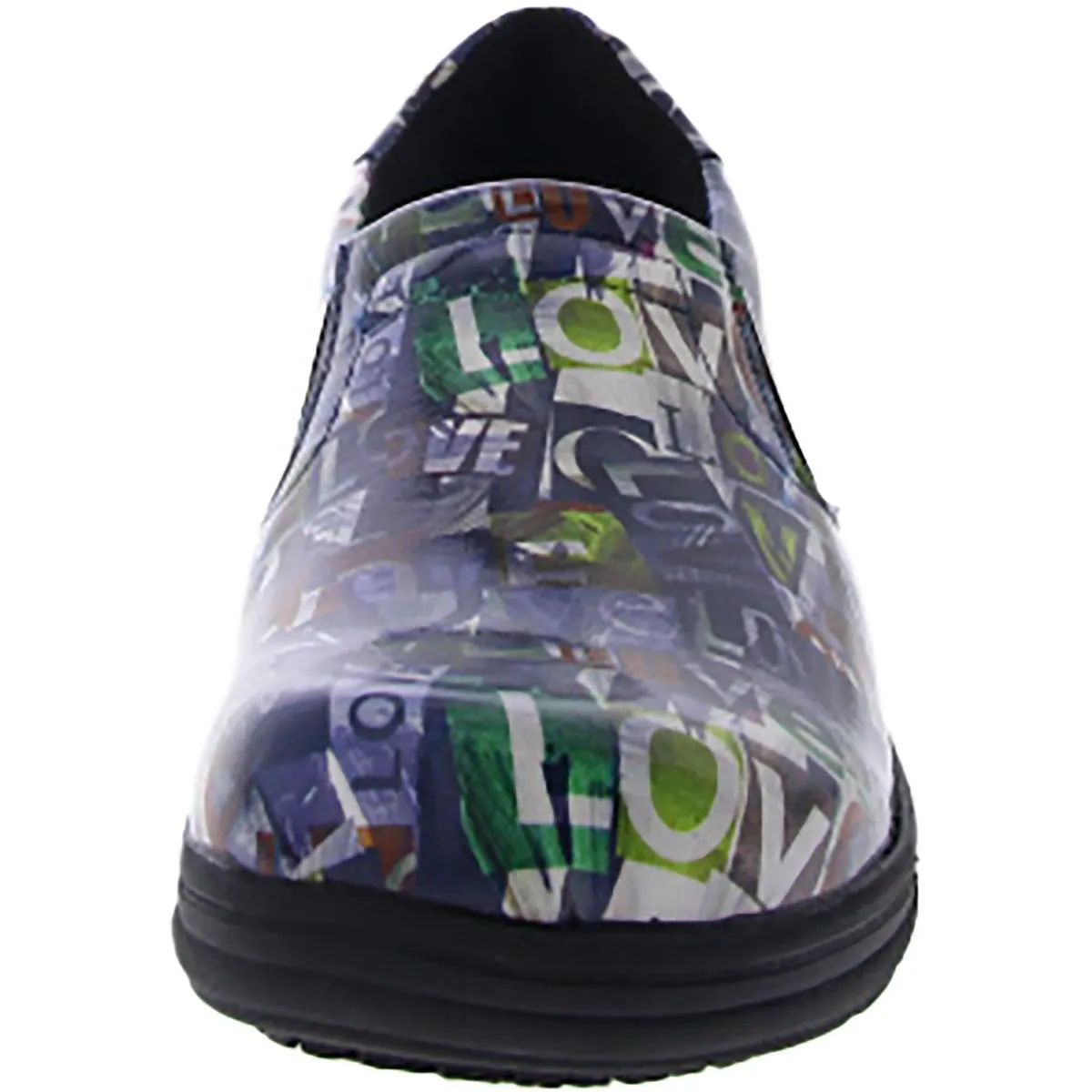 Bind Womens Patent Leather Slip On Clogs