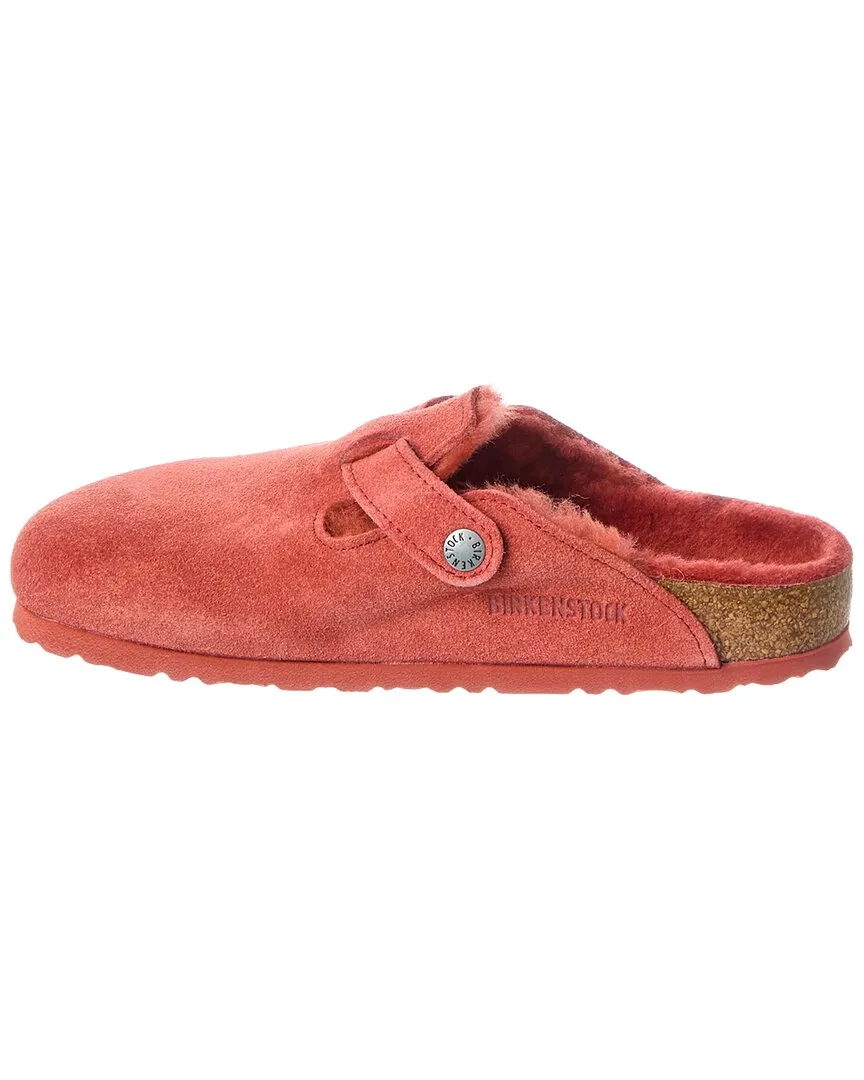 Birkenstock Boston VL Narrow Suede & Shearling Clog