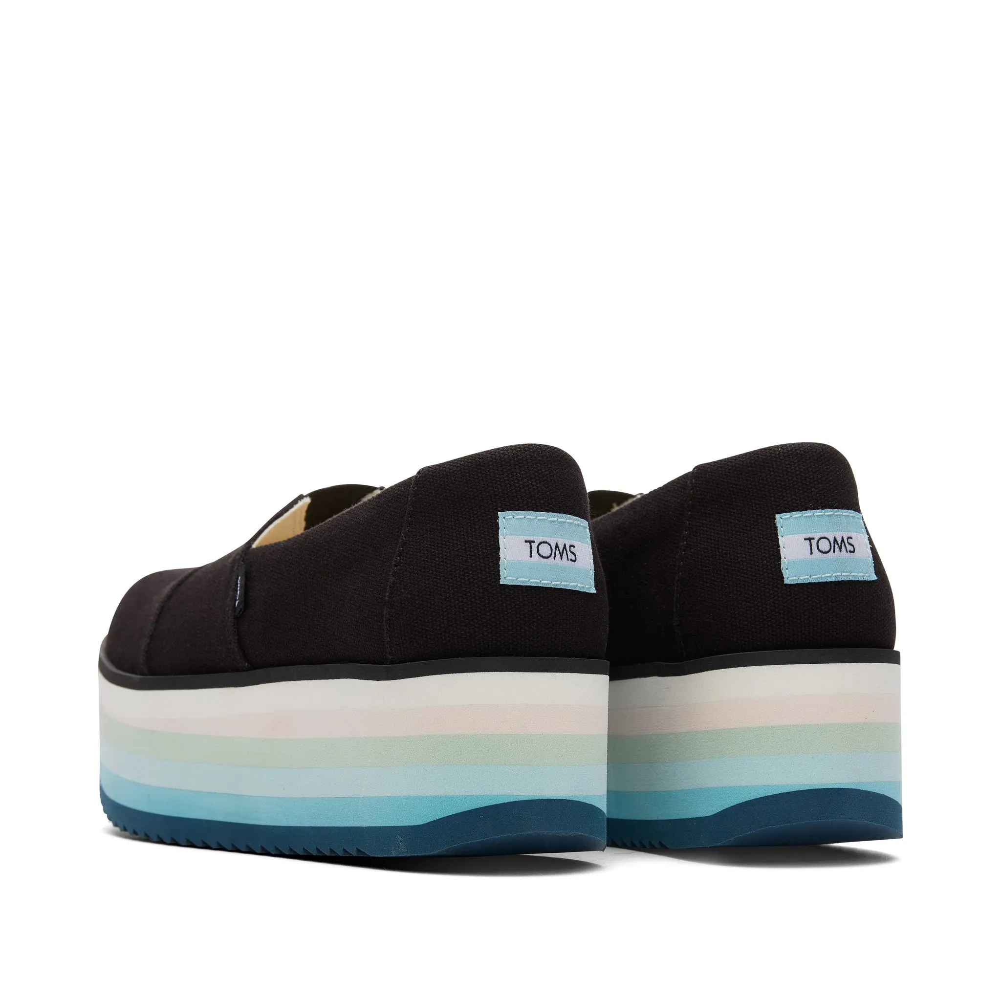 Black Canvas Alpargata Platform Espadrille