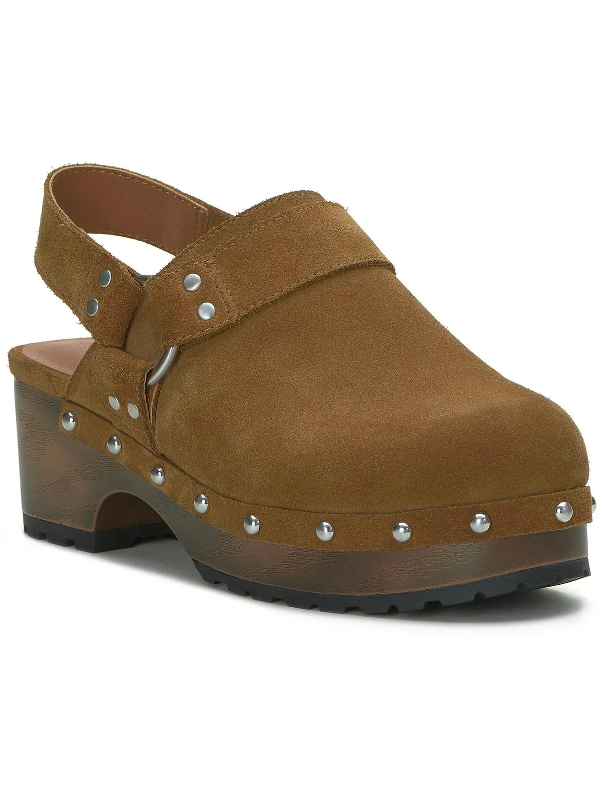 Blaton Womens Suede Platform Clogs