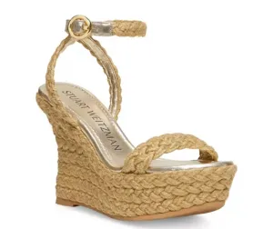 Braida Strap Espadrille Wedge Sandals In Gold
