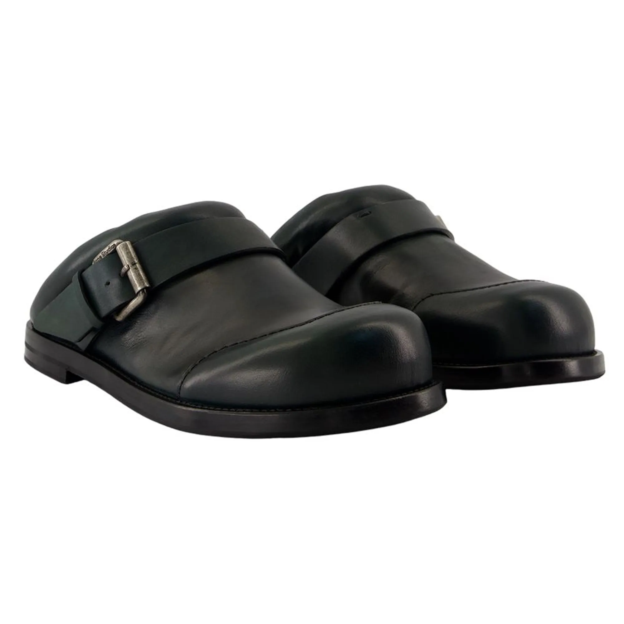 Buckle Mules - Acne Studios - Leather - Green