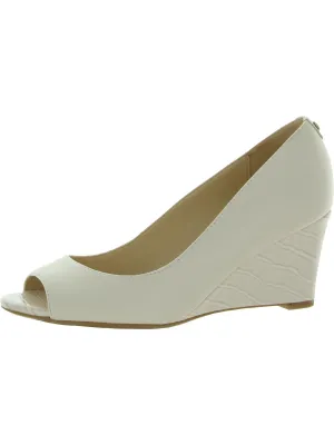 Cape 9x9 Womens Suede Peep Toe Wedge Heels