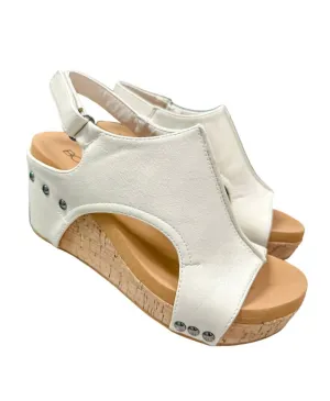 Carley Wedge Sandals In Cream