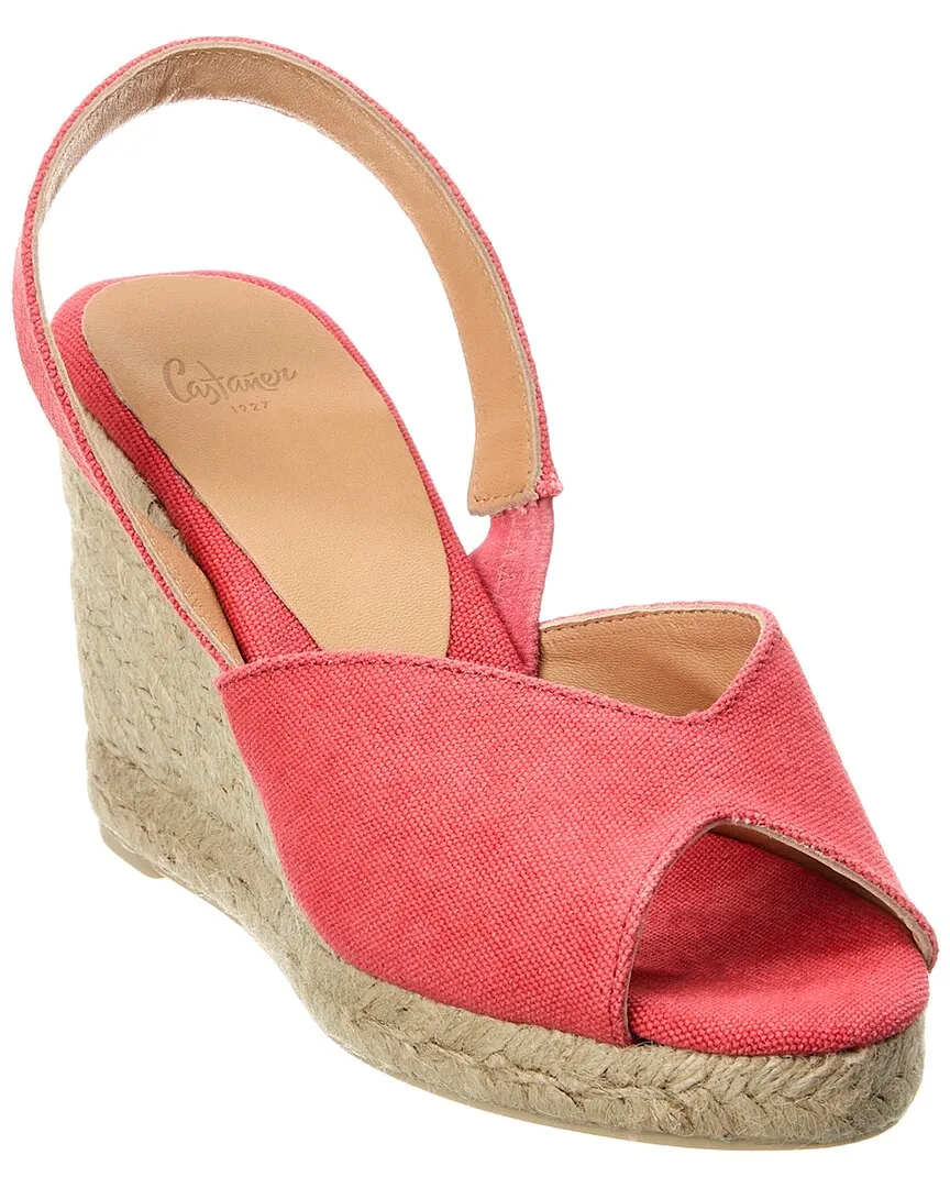 Castaer Brisa Canvas Slingback Wedge Sandal