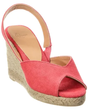 Castaer Brisa Canvas Slingback Wedge Sandal