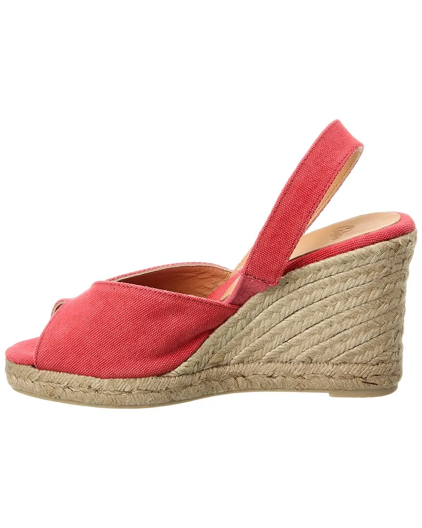 Castaer Brisa Canvas Slingback Wedge Sandal