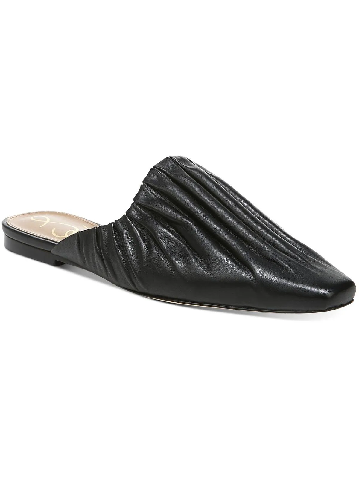 Cecilia Womens Leather Slip On Mules
