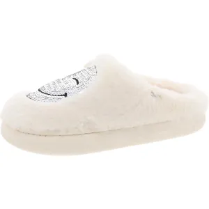 CHILLS Womens Faux Fur Lined Faux Fur Slide Slippers