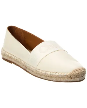 Chlo Piia Flat Leather Espadrille