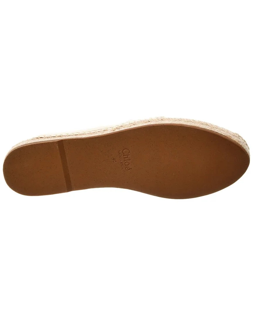Chlo Piia Flat Leather Espadrille