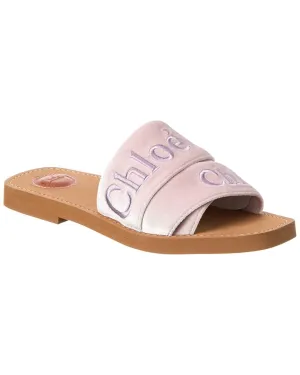 Chlo Woody Velvet Slide