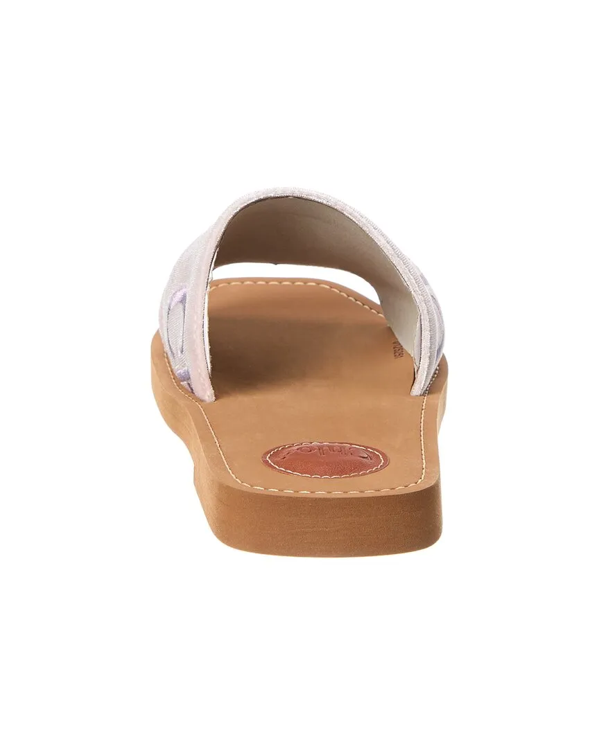 Chlo Woody Velvet Slide