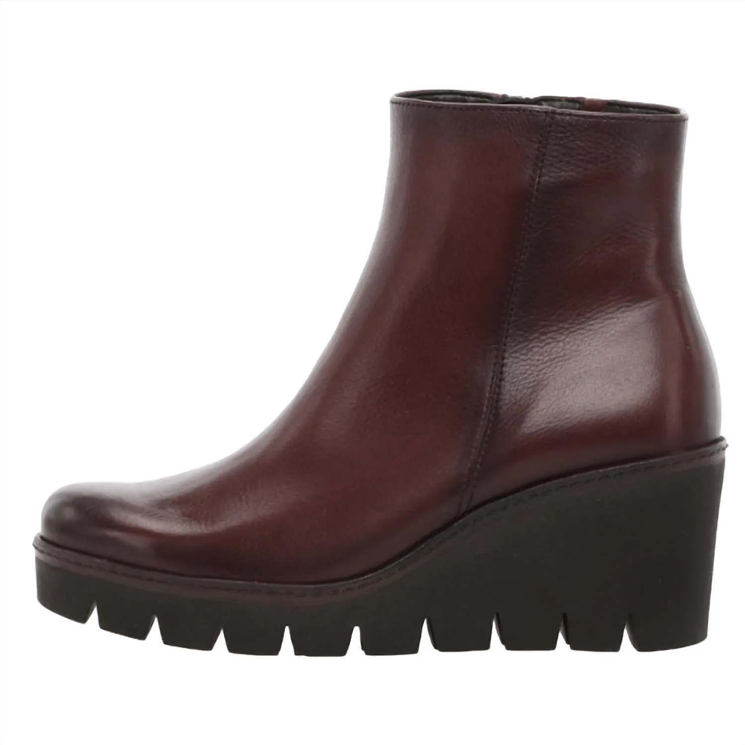 Chunky Ankle Boot In Merlot