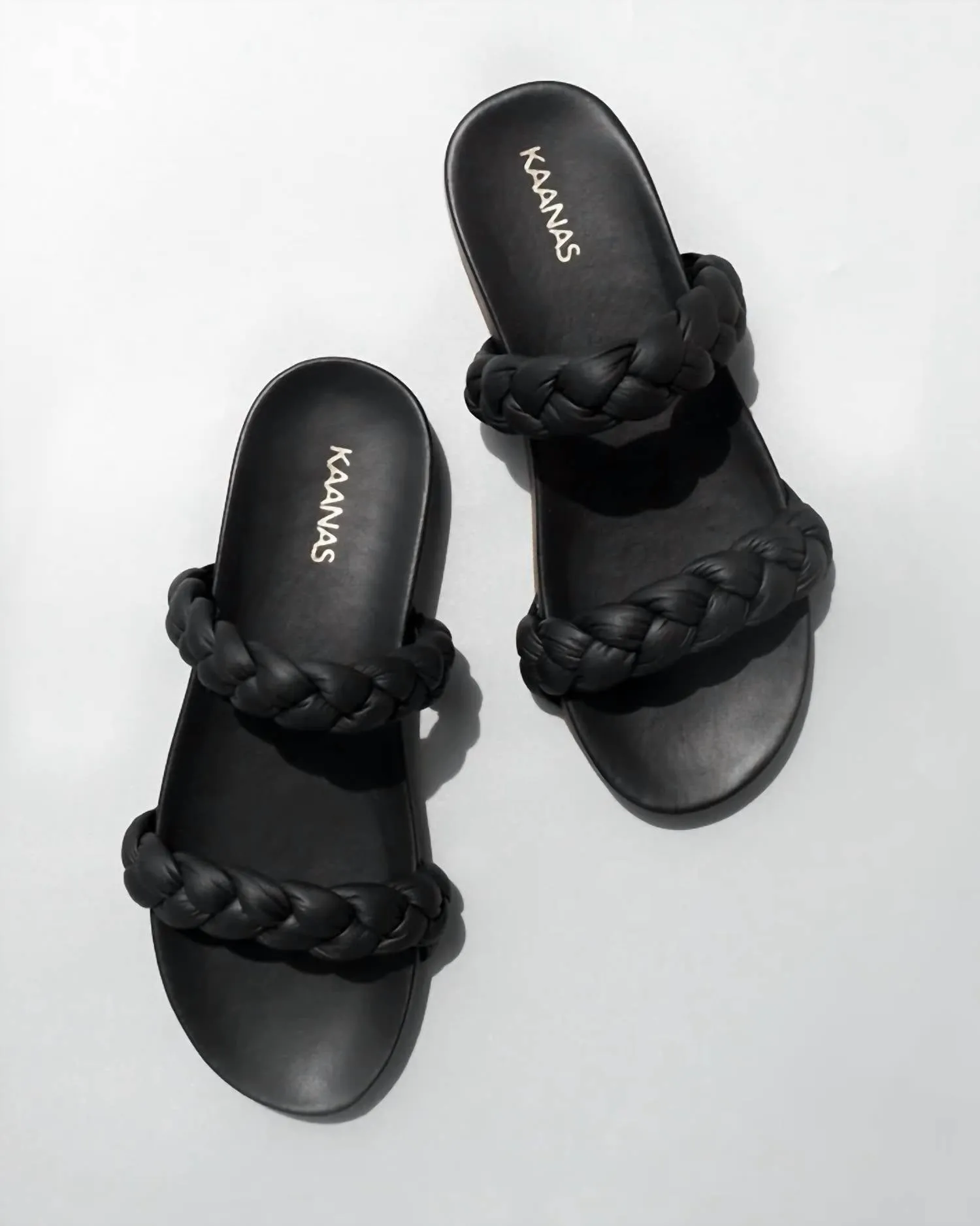 Coco Chunky Braided Pool Slide In Black