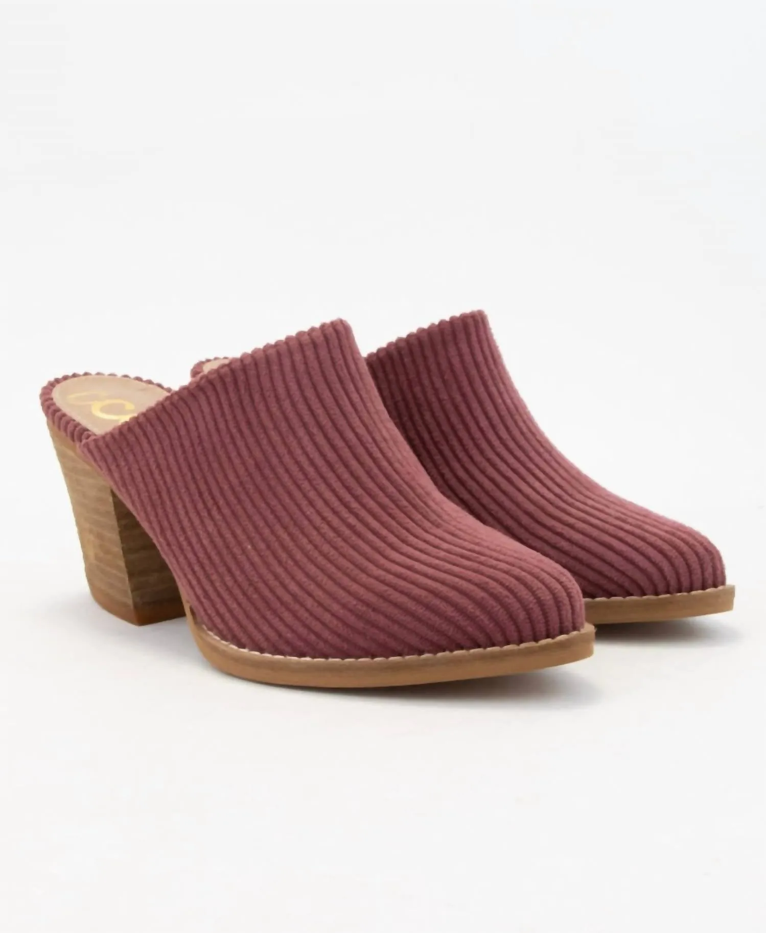 Corduroy Mule In Plum