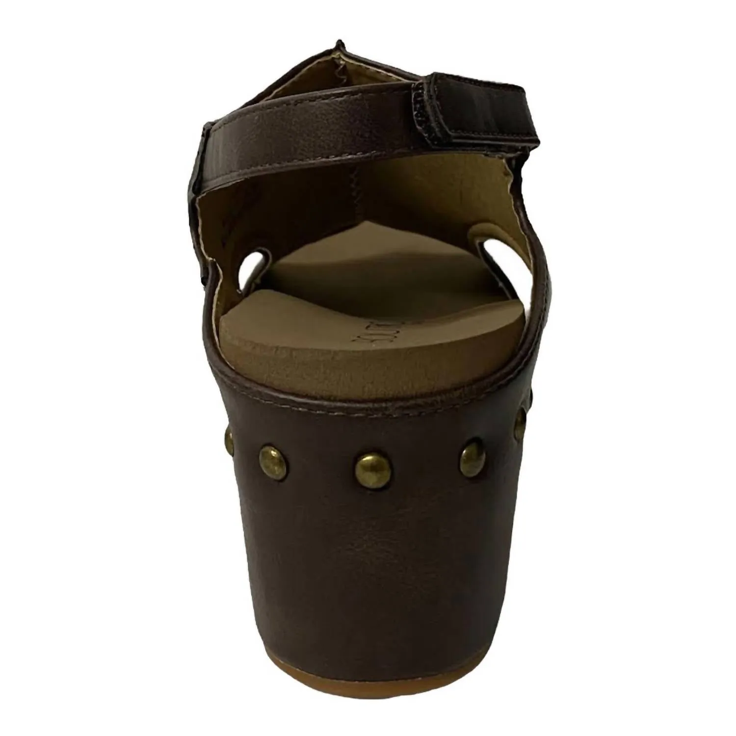 Cork Wedge Sandal In Smooth Chocolate