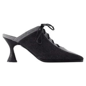 Corset Sandals - Carel - Canvas - Black