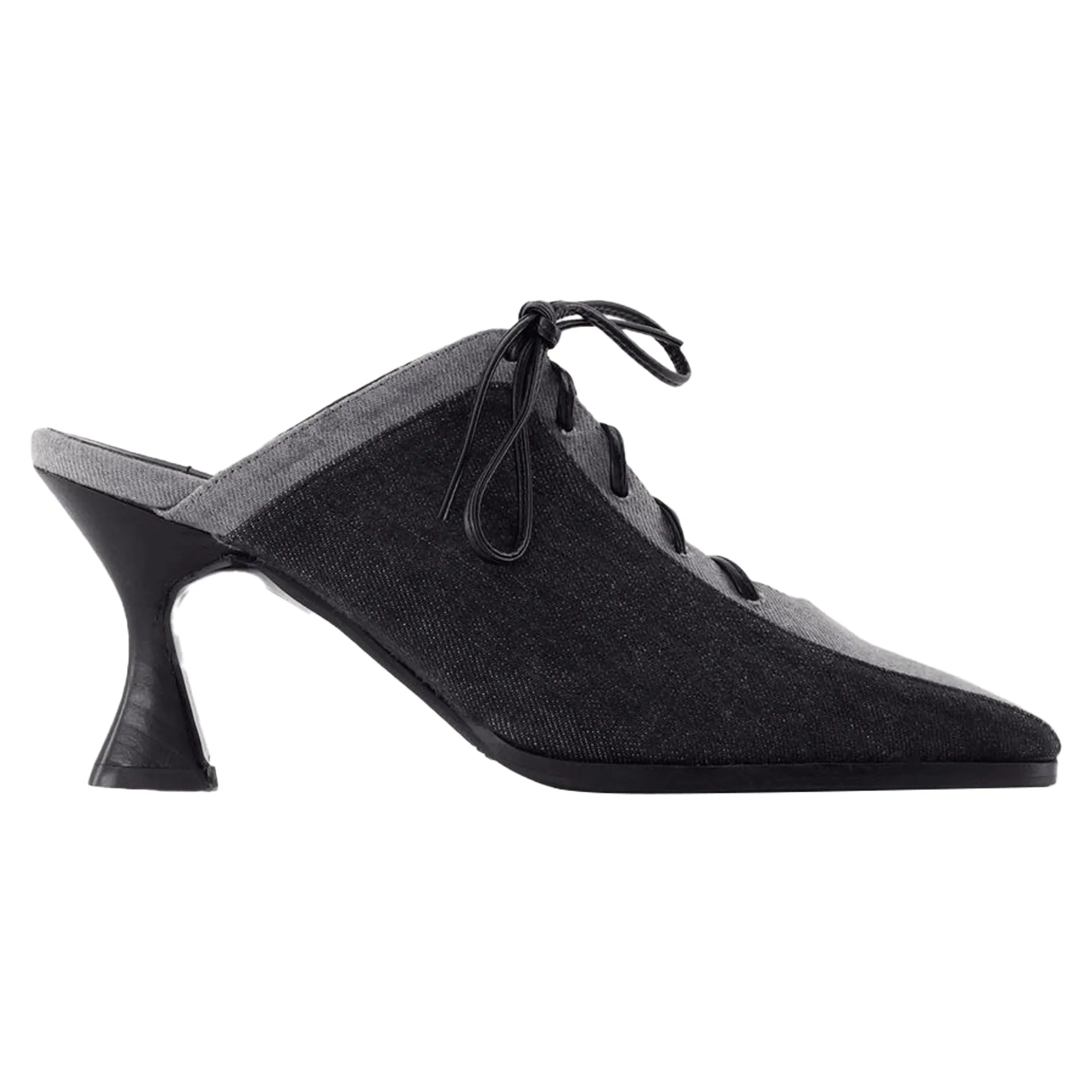 Corset Sandals - Carel - Canvas - Black