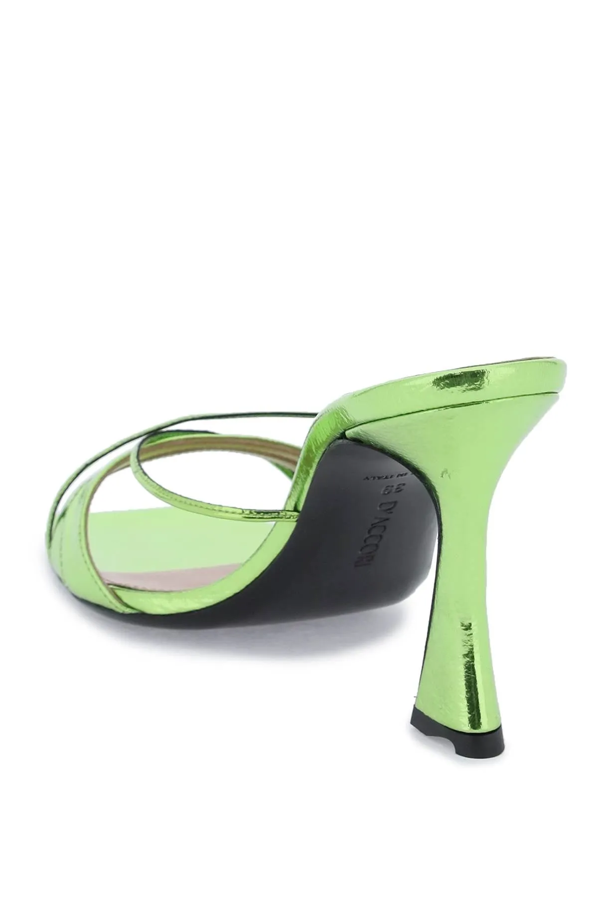 D'accori Women's Metallic Leather Lust Mules