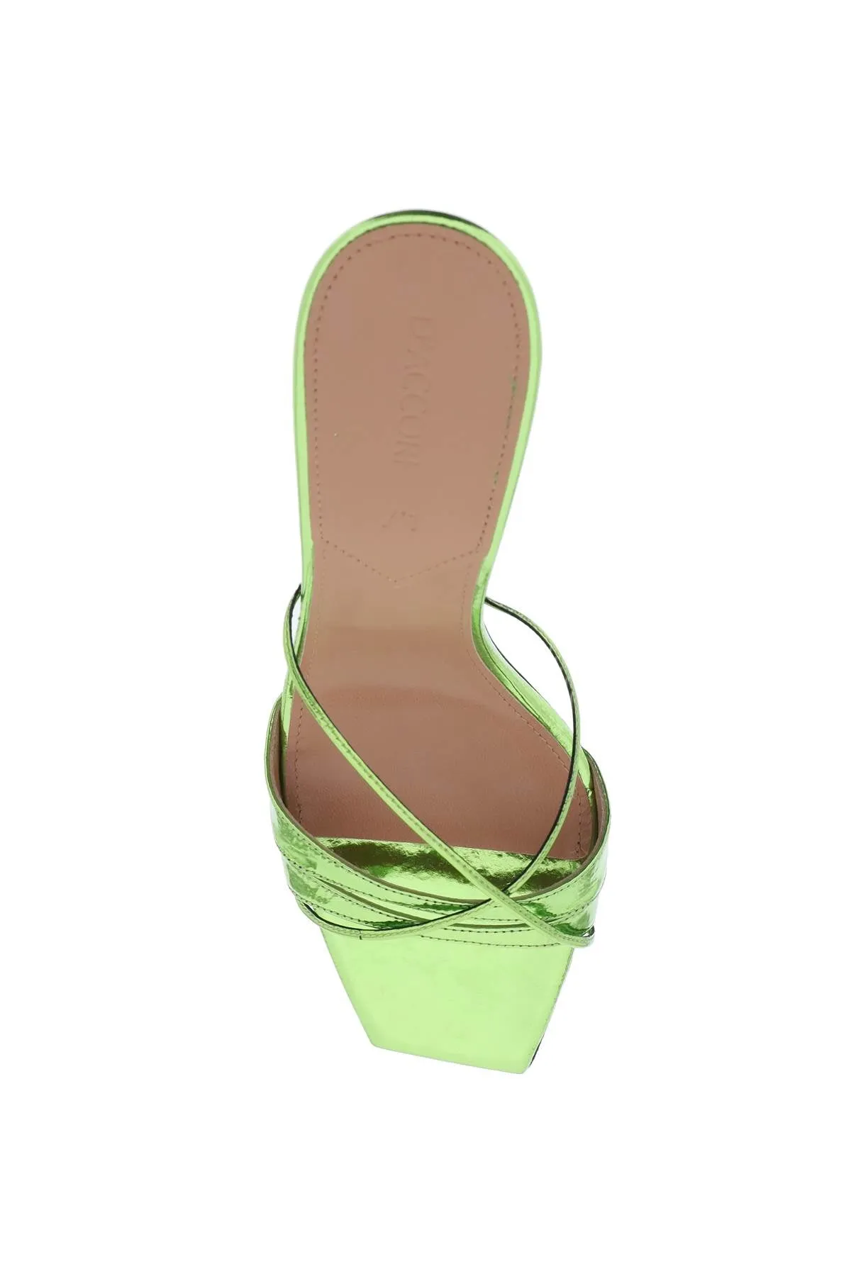 D'accori Women's Metallic Leather Lust Mules