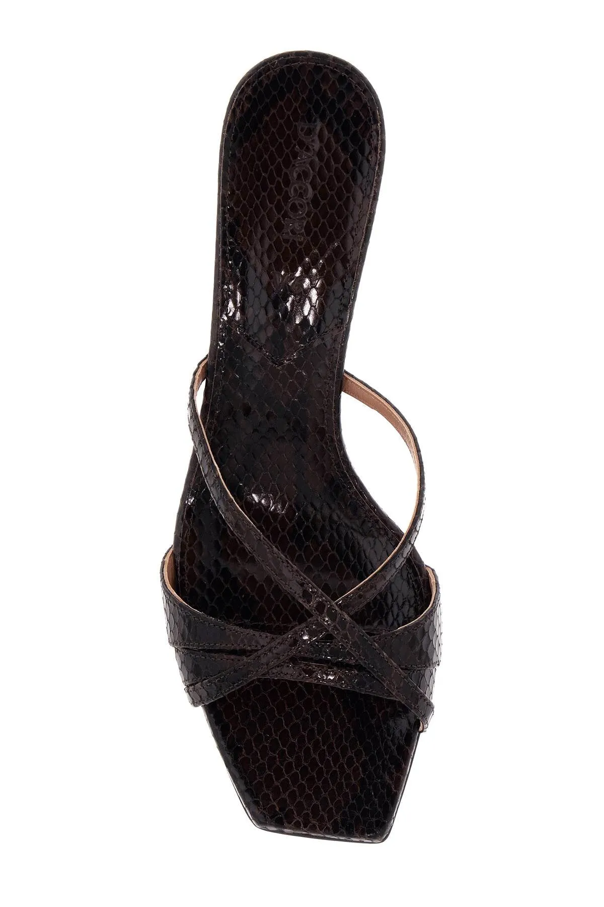 D'accori Women's Python-Print Leather Lust Mules