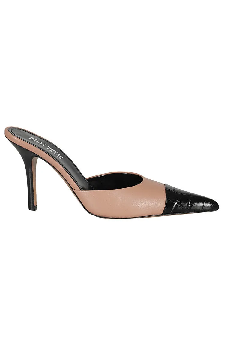 Dcollet Ashley Mule With Crocodile Leather Detail